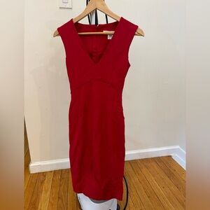 French Connection Sleeveless Bodycon Cocktail Dress - Size 2 - RED